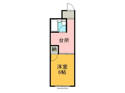 アーバンコート西町(1DK/3階)の間取り写真