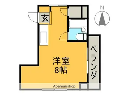 コーポ新玉(ワンルーム/1階)の間取り写真