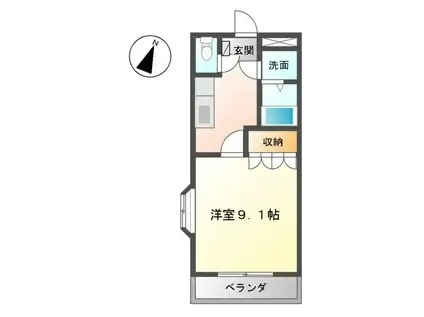 ル・ドーモくすの木(1K/1階)の間取り写真