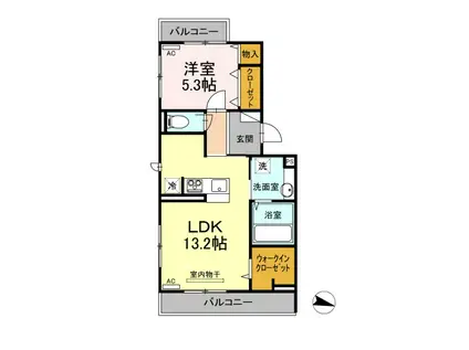 アネックスK(1LDK/2階)の間取り写真