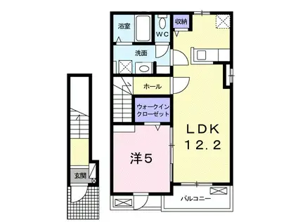 スカイ・ガーデンⅠ(1LDK/2階)の間取り写真