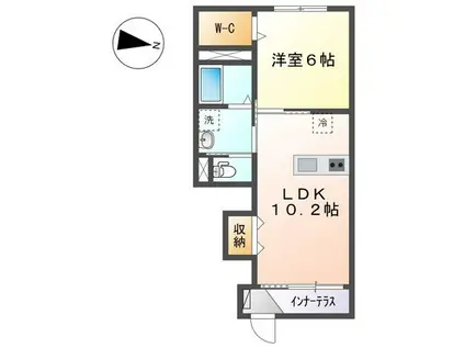 アルモニー(1LDK/1階)の間取り写真