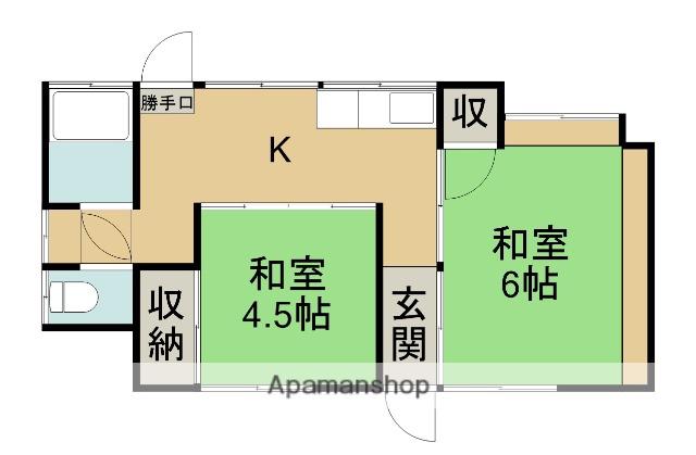 予讃線 新居浜駅 徒歩22分 1階建 築57年(2K)の間取り写真