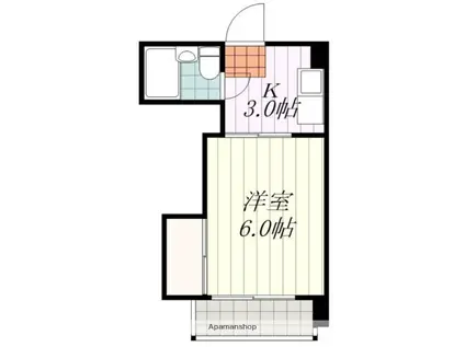 ブランノワール三番町(1K/5階)の間取り写真