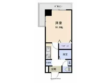 いよてつロフティ上一万(1K/11階)の間取り写真