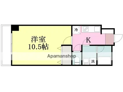 ハーモニーワン村口(1K/5階)の間取り写真