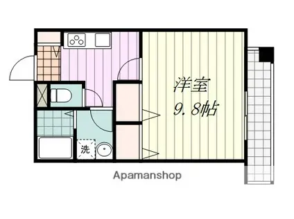 アヴァンサ千舟(1K/9階)の間取り写真