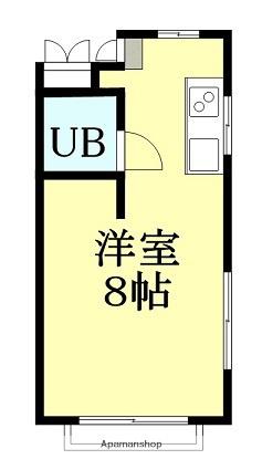 オレンジコーポ(ワンルーム/2階)の間取り写真