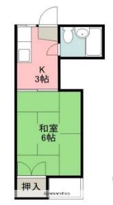 和風アパート和(1K/1階)の間取り写真
