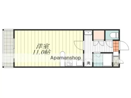 松末ガーデンマンション(ワンルーム/2階)の間取り写真