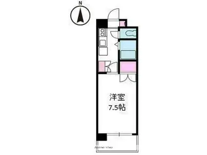 ジョイフル第1小坂(1K/6階)の間取り写真