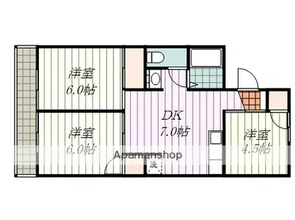 メゾン・セジュールA(3DK/1階)の間取り写真