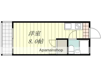 アイビーハイツ(ワンルーム/1階)の間取り写真