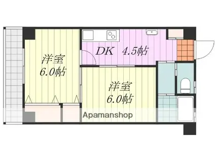 Mシティ22(2DK/4階)の間取り写真