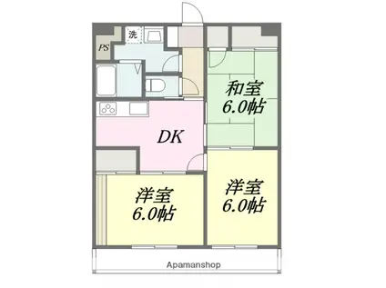 フロントフィールド(3DK/1階)の間取り写真