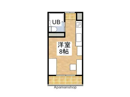 ステュディオ(ワンルーム/2階)の間取り写真