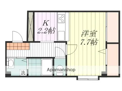 LA BELLA VITA(1K/4階)の間取り写真