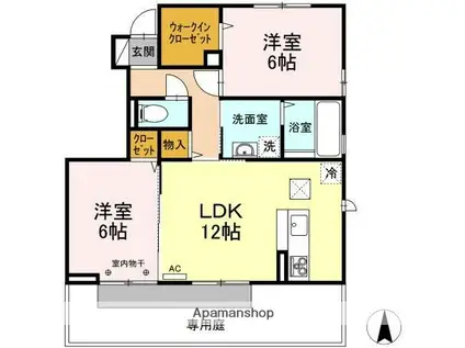 ESPADA(2LDK/1階)の間取り写真