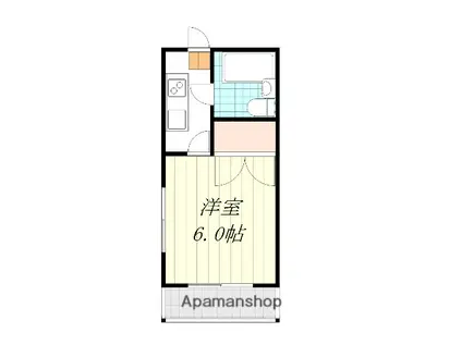 UKENA宮西(1K/3階)の間取り写真