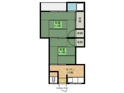 ニュー清和(2DK/1階)の間取り写真