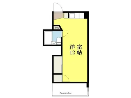 豊洋ハイツ(ワンルーム/2階)の間取り写真