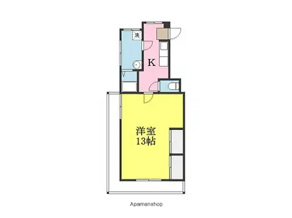 カーサタカハシ(1K/2階)の間取り写真