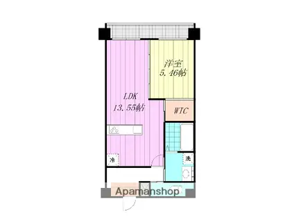 トロワボヌールⅣ(1LDK/3階)の間取り写真