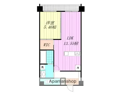 トロワボヌールⅣ(1LDK/3階)の間取り写真