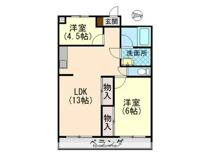 倖久三番町ビル(3DK/5階)の間取り写真