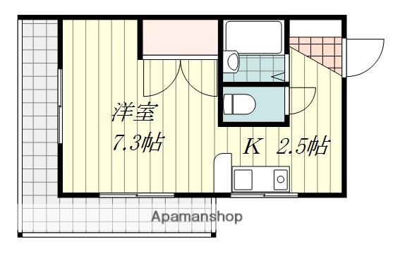 サンライズ桑原(ワンルーム/1階)の間取り写真