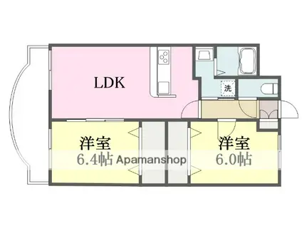 ブライムJ(2LDK/1階)の間取り写真