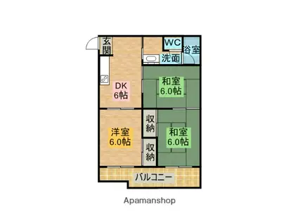 コーポAT(3DK/2階)の間取り写真
