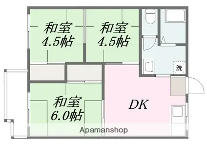 コーポAT(3DK/1階)の間取り写真