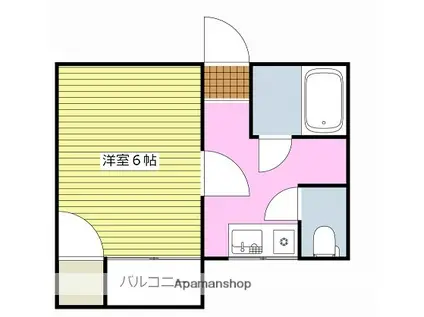 メゾン・ド・北1(1K/2階)の間取り写真