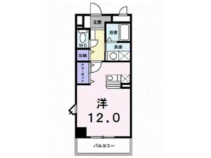 アルカンシエルオーブ(ワンルーム/6階)の間取り写真