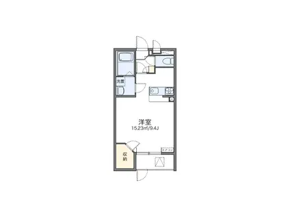 レオネクストル コフレ(1K/1階)の間取り写真