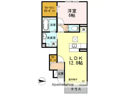 エテルナ(1LDK/1階)の間取り写真