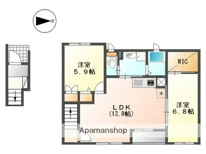 STELLA A.I(2LDK/2階)の間取り写真