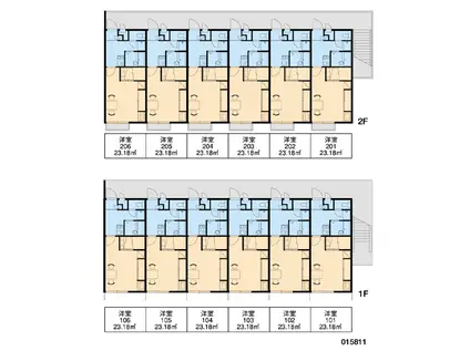 レオパレスいずみ(1K/2階)の間取り写真