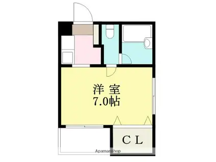 メゾンドムーア(1K/3階)の間取り写真