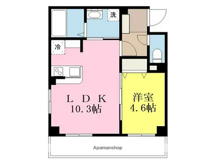 DEARGRACE(1LDK/1階)の間取り写真