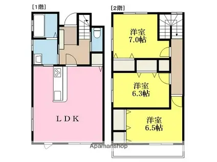 カーサ・ブエナ南斎院 A棟(3LDK)の間取り写真