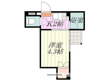 イーエヌマンションⅠ(1K/3階)の間取り写真