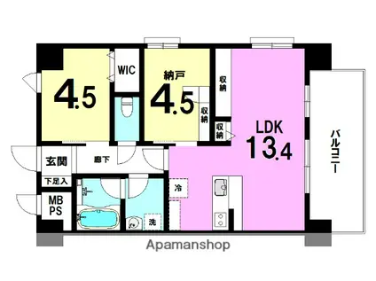 パグロ城北(1SLDK/5階)の間取り写真