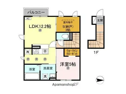 メゾン リノ(1SLDK/2階)の間取り写真