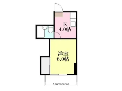 丸の内ハイツ(1K/4階)の間取り写真