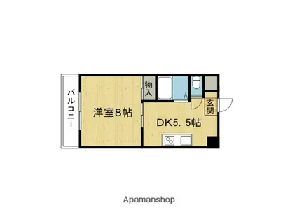 ACTY本町(1DK/10階)の間取り写真
