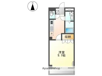 FORTIA Y&Y(1K/2階)の間取り写真