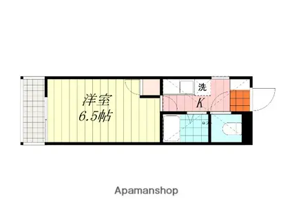 パルコート古川(1K/1階)の間取り写真