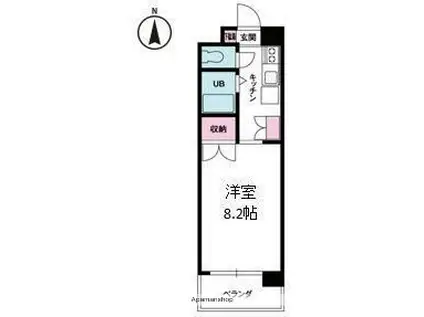 ジョイフル第2朝生田(1K/6階)の間取り写真